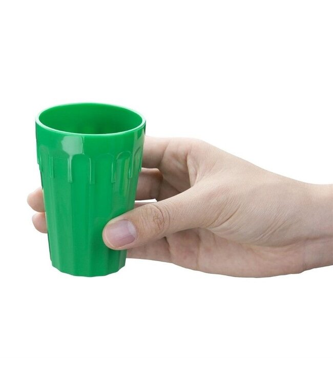 Stapelbare polycarbonaat bekers groen | 12 stuks | 14cl
