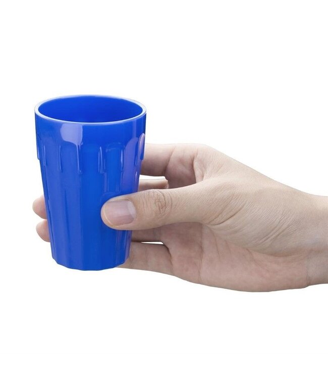 Stapelbare polycarbonaat bekers blauw | 12 stuks | 14cl