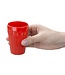Stapelbare polycarbonaat bekers rood | 12 stuks | 14cl