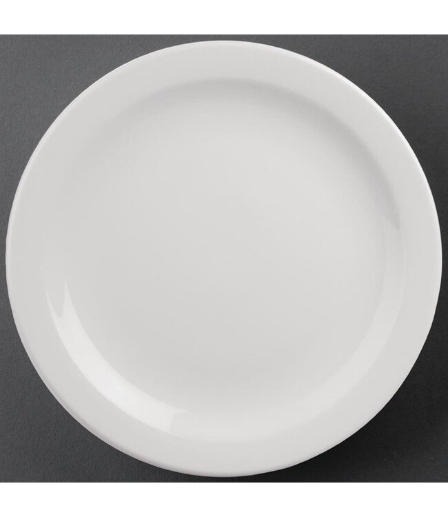 Bord porselein Athena | smalle rand | 28cm | per 6 stuks