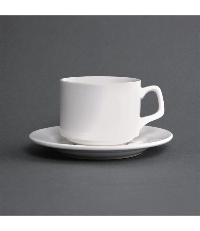 Stapelbare kopjes Lumina porselein | Per 6 stuks | 20cl