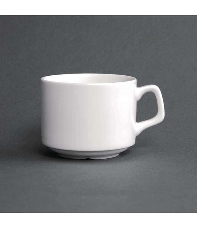 Stapelbare kopjes Lumina porselein | Per 6 stuks | 20cl