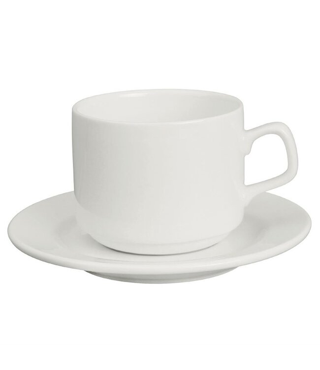 Stapelbare kopjes Lumina porselein | Per 6 stuks | 20cl