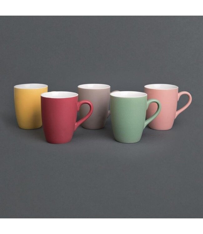 Mok - sterk porselein - 32cl - rood - per 6 stuks