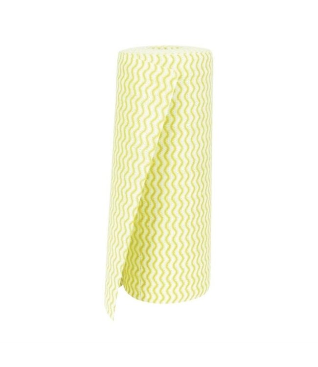 Schoonmaakdoekjes niet geweven - geel - 100 stuks