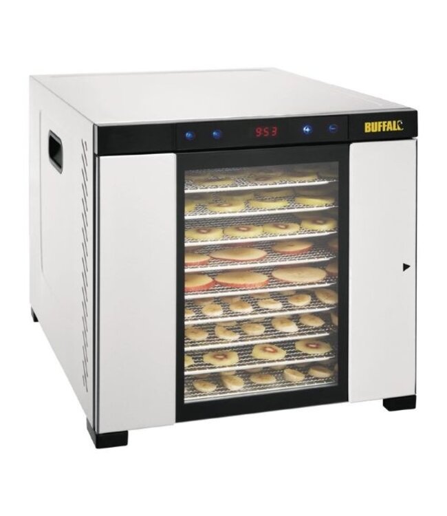 Voedseldroger Buffalo - 10 RVS trays