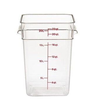 Cambro Vierkante polycarbonaat voedseldoos - 20,8 liter