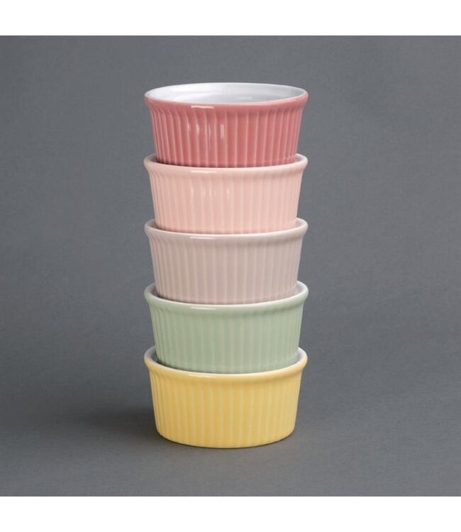 Ramekin - sterk porselein - 9cm - grijs - per 12 stuks