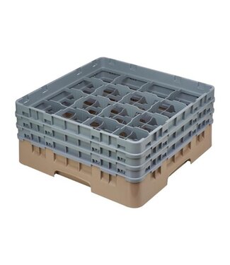 Cambro Glazenkorf Cambro met 16 compartimenten - 50x50x(H)22,5cm - glashoogte 17,4cm