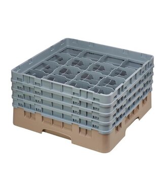 Cambro Glazenkorf Cambro met 16 compartimenten - 50x50x(H)26,7cm - glashoogte 21,5cm