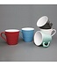Koffiemokken grijs Olympia porselein | 6 stuks | 34cl