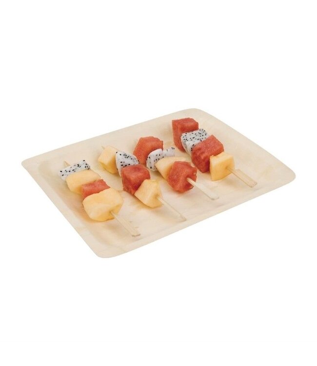 Biologisch afbreekbare bamboeprikkers peddelvorm - 100 stuks - 15cm