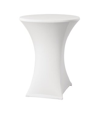 Tafelrok stretch - wit - voor tafels met gekruiste poten