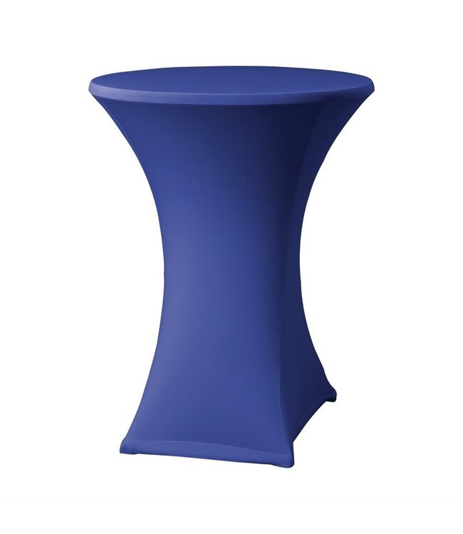 Tafelrok stretch - blauw - voor tafels met gekruiste poten