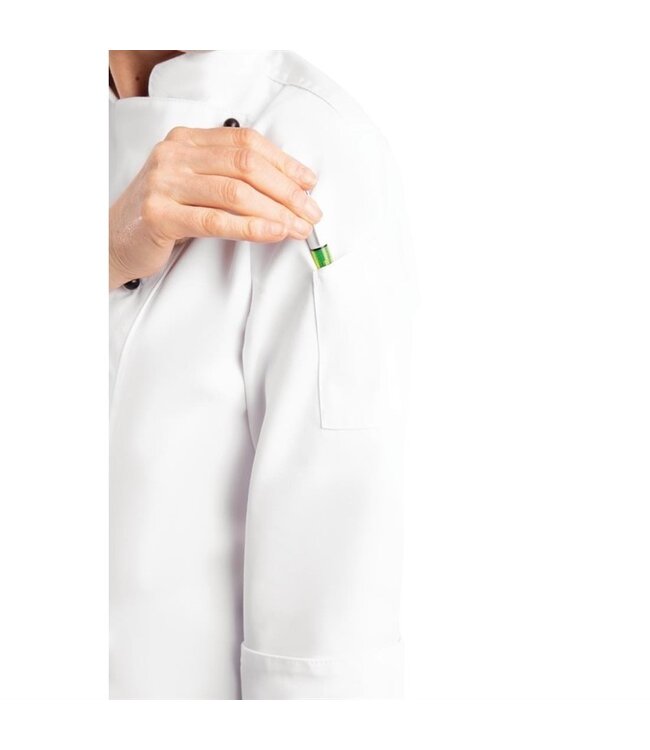 Koksbuis lange mouw wit | Unisex | Maat XS-XXL