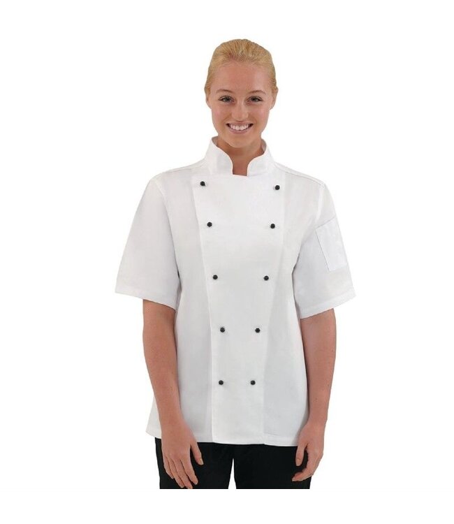 Koksbuis korte mouw wit | Unisex | Maat M-XL