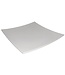 Kristallon Vierkant bord met gebogen rand melamine - wit - 31x31cm
