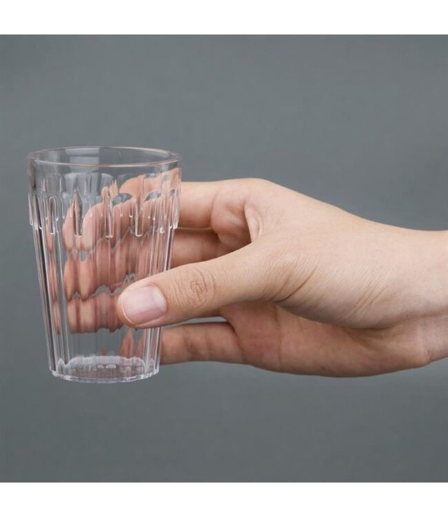 Stapelbare polycarbonaat bekers transparant | 12 stuks | 14cl