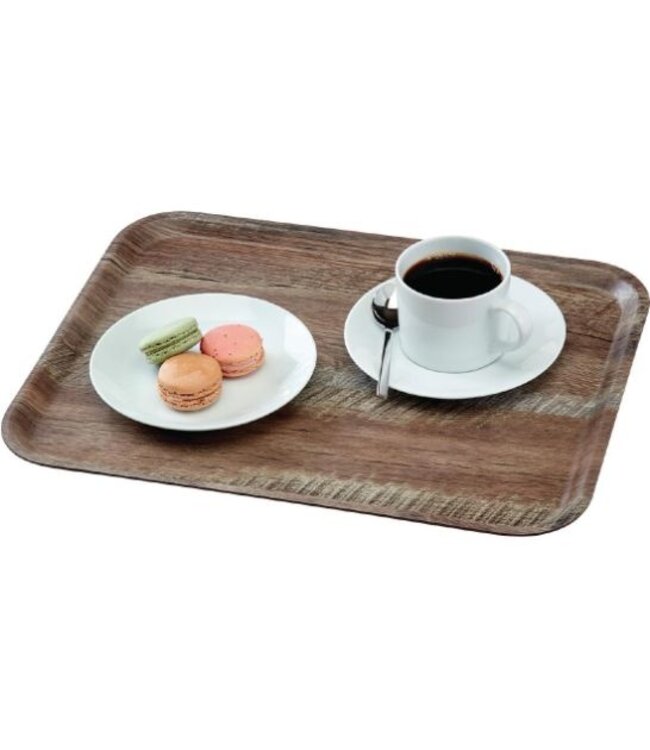 Dienblad met houtlook - Donker eiken - 43x33cm