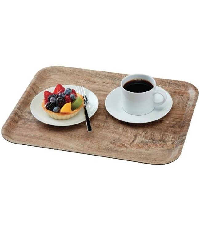 Dienblad met houtlook - Licht olijf - 46x36cm