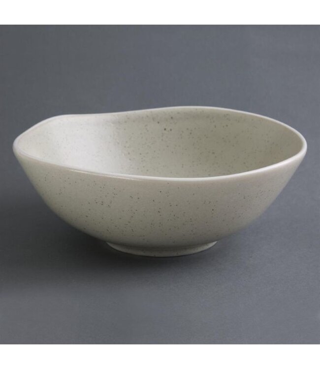 Diepe kommen Chia porselein zand | Per 6 stuks | Ø21cm