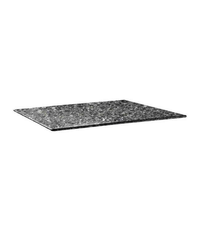 Tafelblad Smart Line - rechthoekig 120x80cm - zwart graniet