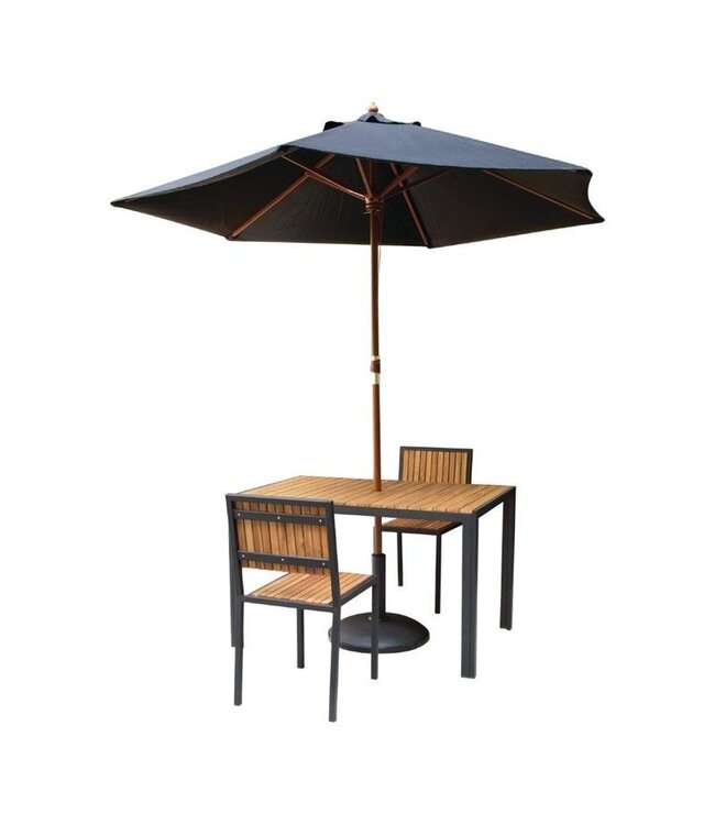 Terrastafel acaciahout en staal - rechthoekig 120x80cm