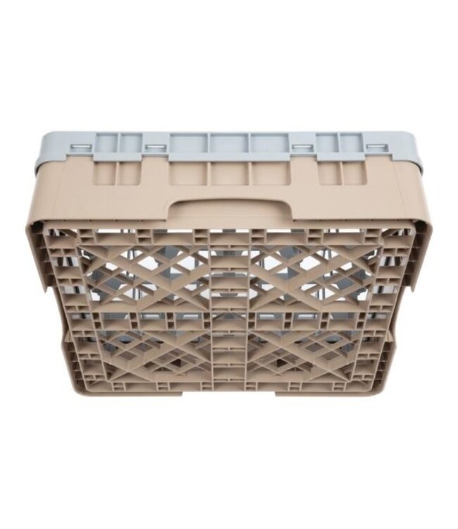 Glazenkorf Cambro met 25 compartimenten - 50x50x(H)14,3cm - glashoogte 9,2cm