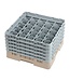 Glazenkorf Cambro met 25 compartimenten - 50x50x(H)30,8cm - glashoogte 25,7cm