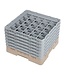 Cambro Glazenkorf Cambro met 25 compartimenten - 50x50x(H)34,9cm - glashoogte 29,8cm