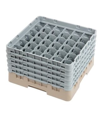 Cambro Glazenkorf Cambro met 36 compartimenten - 50x50x(H)30,8cm - glashoogte 25,7cm