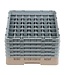 Glazenkorf Cambro met 49 compartimenten - 50x50x(H)30,8cm - glashoogte 25,7cm