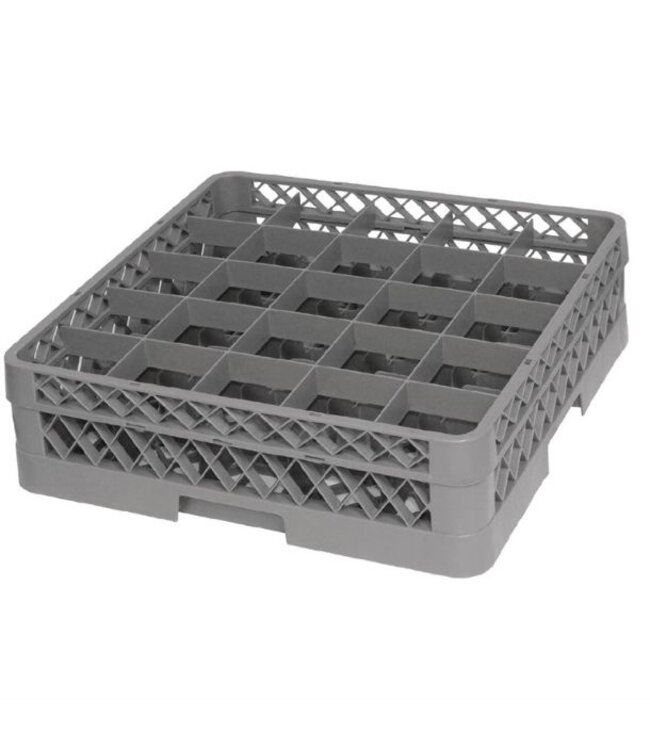 Glazenkorf opzetrand met 25 compartimenten - 50x50x(h)4,5cm