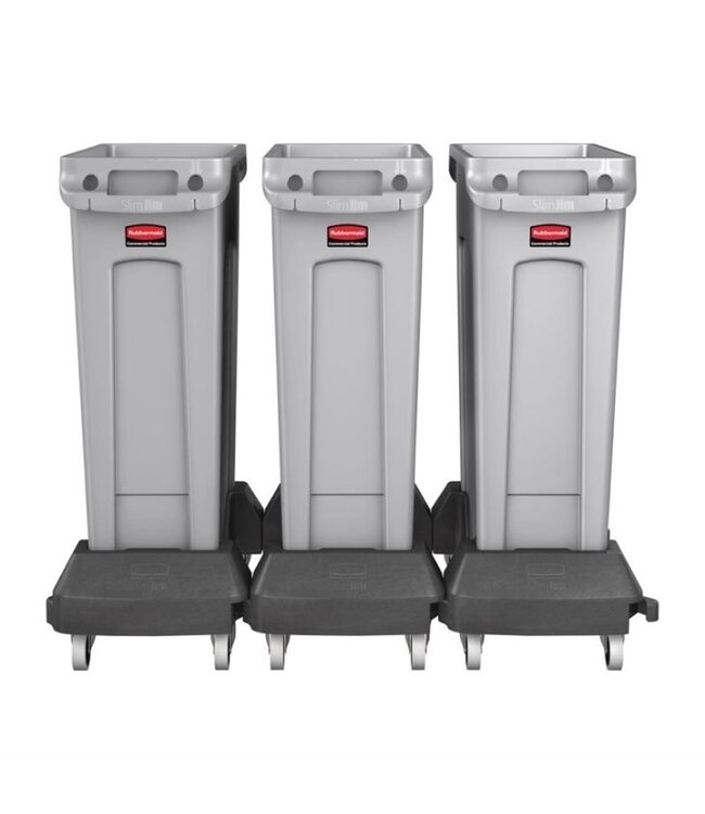 Wielbasis voor Afvalbak - kleurencode deksel - 60 en 87 liter