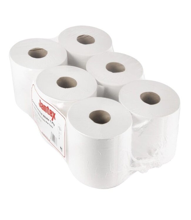 Navulling centerfeed dispenser large - wit 1-laags - 6 rollen