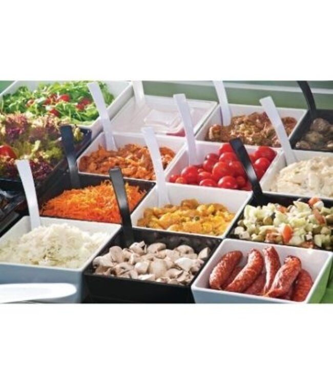 Melamine kom vierkant Float - wit - 19 x 19 x (h)9,5cm