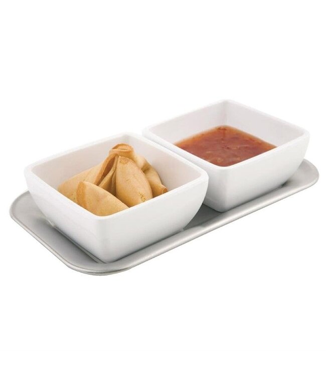 Melamine kom vierkant Pure - wit - 9 x 9 x (h)4cm