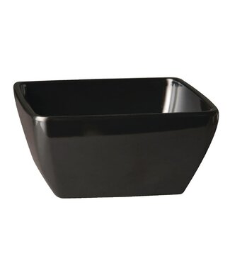 Melamine kom vierkant Pure - zwart - 9 x 9 x (h)4cm