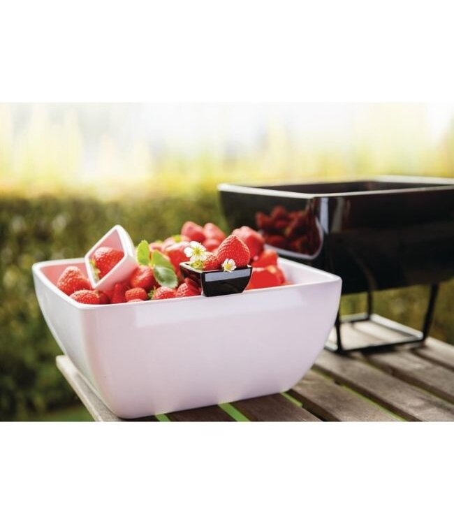 Melamine kom vierkant Pure - wit - 19 x 19 x (h)9cm