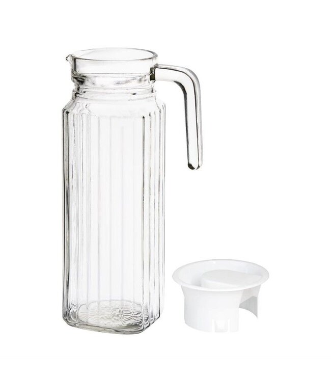 Glazen schenkkannen met deksel | 6 stuks | 1 liter