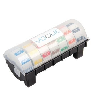 Meervoudige sticker dispenser met afneembare kleurcode stickers - 25mm
