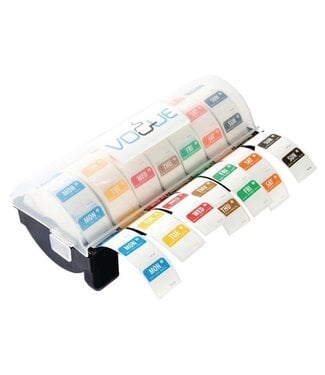 Meervoudige sticker dispenser met oplosbare kleurcode stickers - 25mm