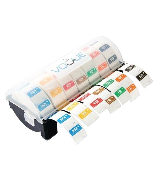 Meervoudige sticker dispenser met oplosbare kleurcode stickers - 25mm