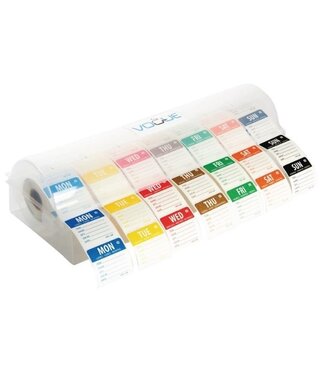 Meervoudige sticker dispenser met oplosbare kleurcode stickers - 50mm