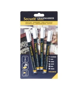 Securit Wisbare krijtstift | Wit | 1x2mm | 4 Stuks