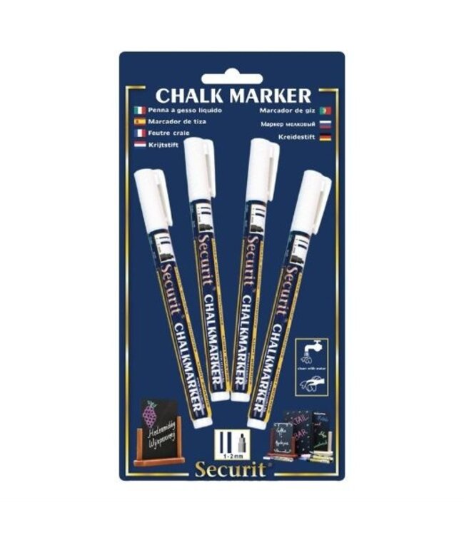 Wisbare krijtstift | Wit | 1x2mm | 4 Stuks