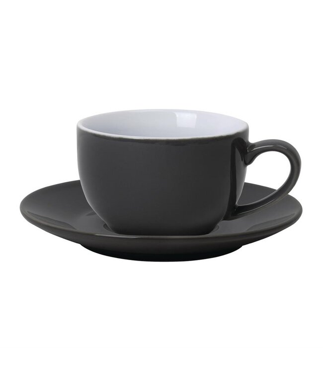 Koffiekop Olympia Café porselein - grijs - 12 stuks - 23cl