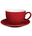 Cappuccinokop Olympia Café porselein - rood - 12 stuks - 34cl