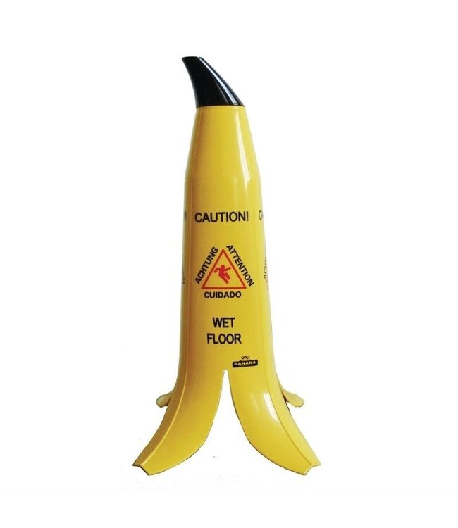 Waarschuwingsbord 'Caution wet floor' - Bananenschil vorm