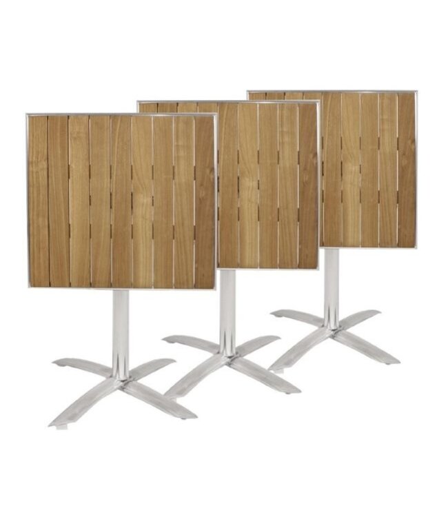 Terrastafel Tom opklapbaar - vierkant 60cm - essenhout